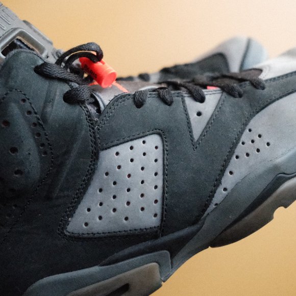 Paris Saint Germain x Air Jordan 6 Retro BG Iron Grey Nike Jordans - Picture 6 of 9